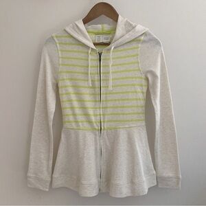 Saturday Sunday Striped Zip Front Hoodie XS Anthropologie
